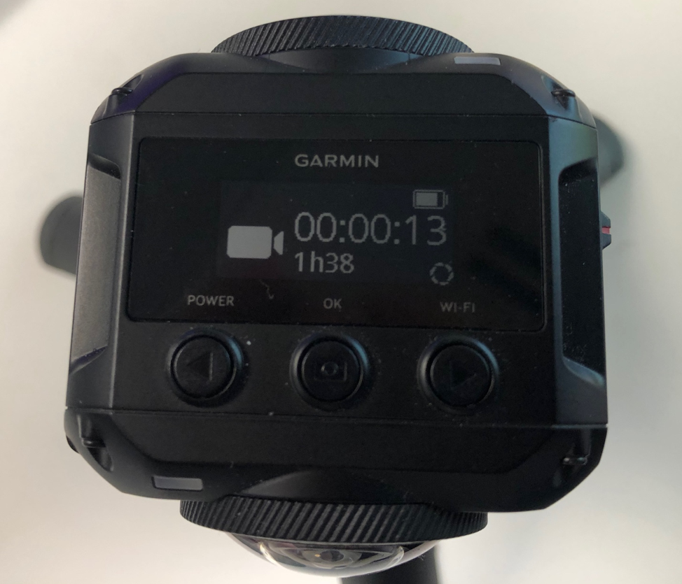 Recording time on camera display