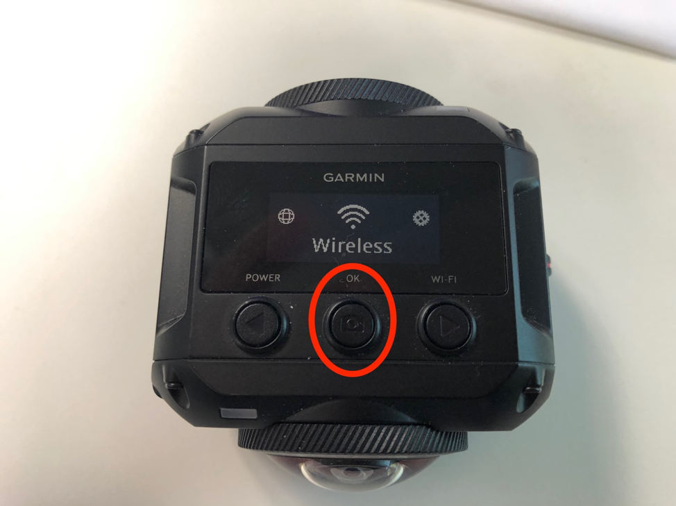 Center button under the OK heading