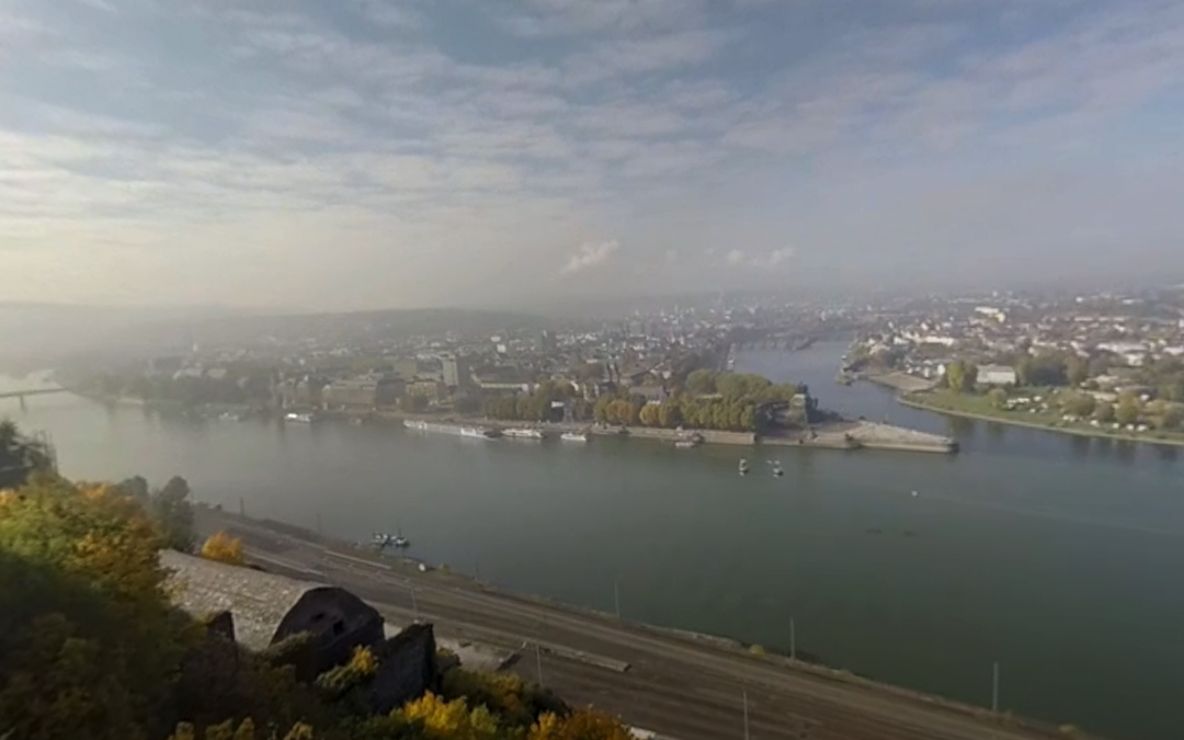 Ausblick über das Deutsches Eck in Koblenz