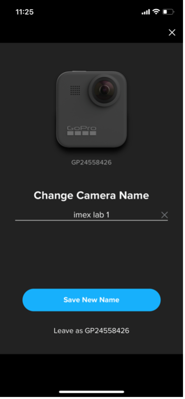 save camera name