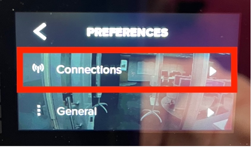 tap connections button